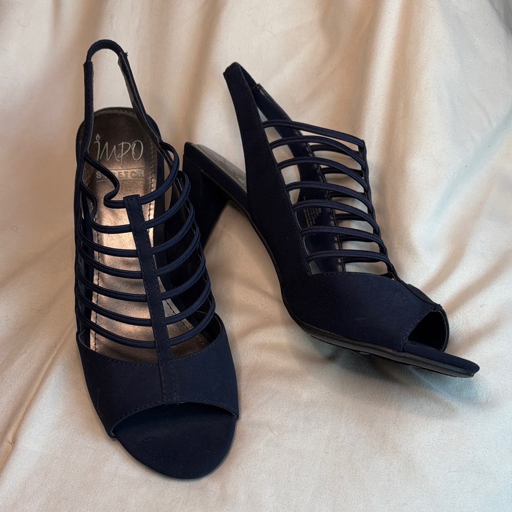 Impo Women's Navy Strappy Heels